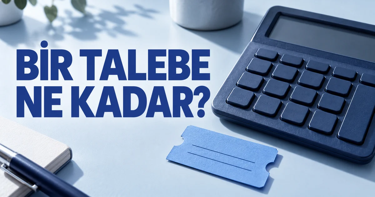 Hesap makinesi ve mavi talep bileti; Bir talebe ne kadar başlığı